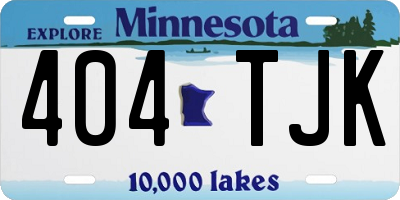 MN license plate 404TJK