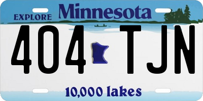 MN license plate 404TJN
