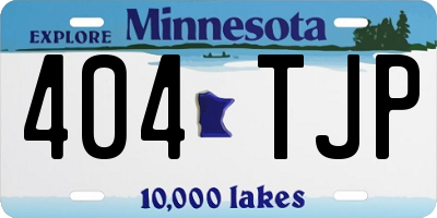 MN license plate 404TJP
