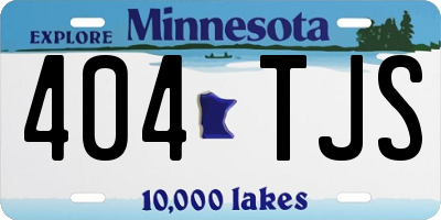 MN license plate 404TJS
