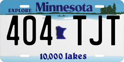 MN license plate 404TJT