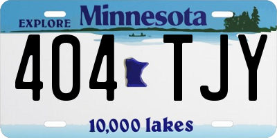 MN license plate 404TJY