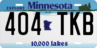 MN license plate 404TKB