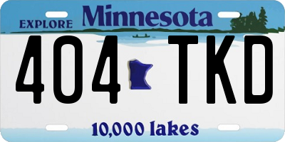 MN license plate 404TKD