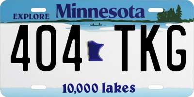 MN license plate 404TKG