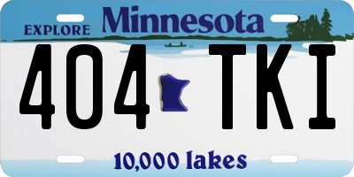 MN license plate 404TKI