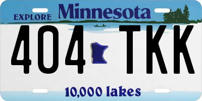 MN license plate 404TKK