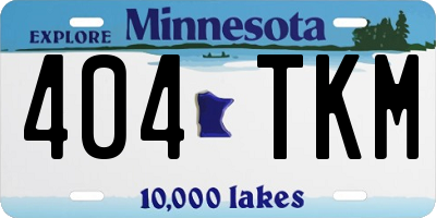 MN license plate 404TKM