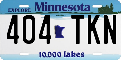 MN license plate 404TKN