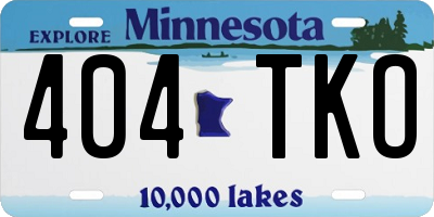 MN license plate 404TKO