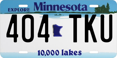 MN license plate 404TKU
