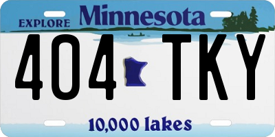 MN license plate 404TKY
