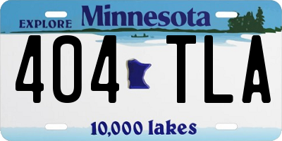 MN license plate 404TLA