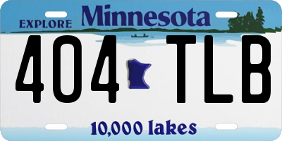 MN license plate 404TLB