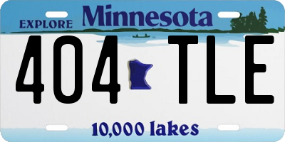 MN license plate 404TLE