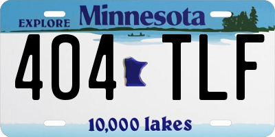 MN license plate 404TLF