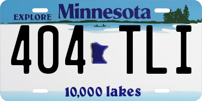 MN license plate 404TLI