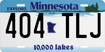 MN license plate 404TLJ