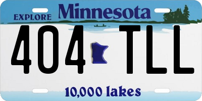 MN license plate 404TLL