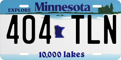 MN license plate 404TLN