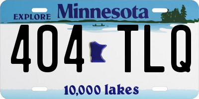 MN license plate 404TLQ