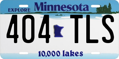 MN license plate 404TLS