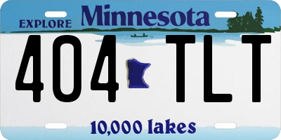 MN license plate 404TLT