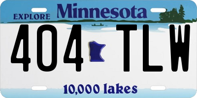 MN license plate 404TLW