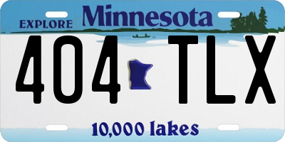 MN license plate 404TLX