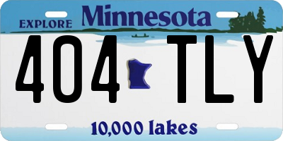 MN license plate 404TLY