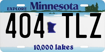 MN license plate 404TLZ