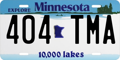 MN license plate 404TMA