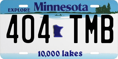 MN license plate 404TMB