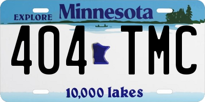 MN license plate 404TMC