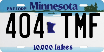 MN license plate 404TMF