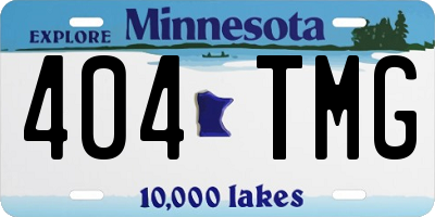 MN license plate 404TMG