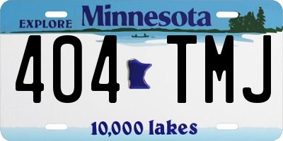 MN license plate 404TMJ
