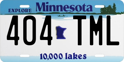 MN license plate 404TML