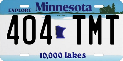 MN license plate 404TMT