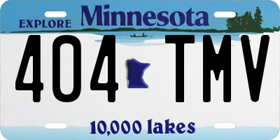 MN license plate 404TMV