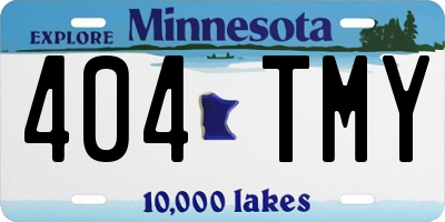 MN license plate 404TMY
