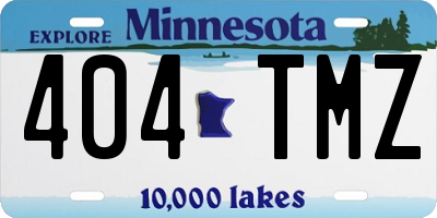 MN license plate 404TMZ
