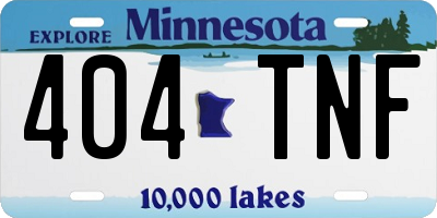 MN license plate 404TNF