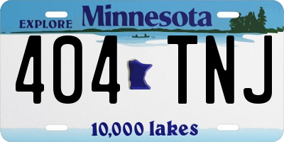 MN license plate 404TNJ