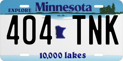 MN license plate 404TNK