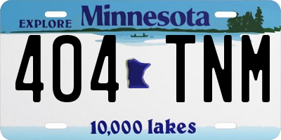 MN license plate 404TNM