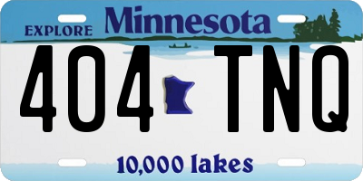 MN license plate 404TNQ