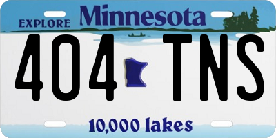 MN license plate 404TNS
