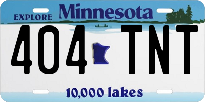 MN license plate 404TNT