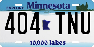 MN license plate 404TNU
